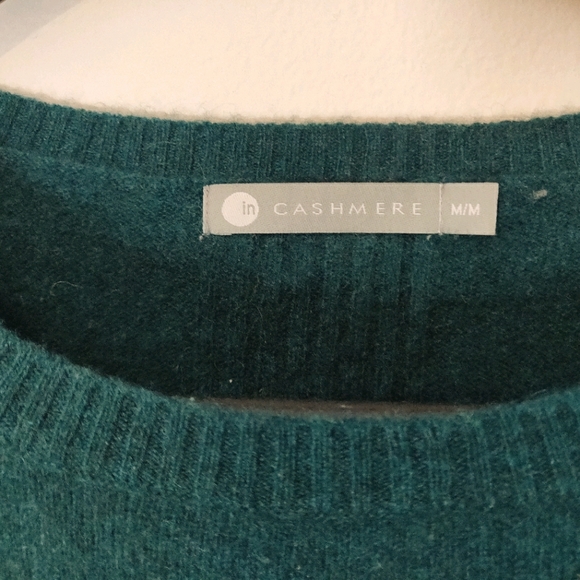 100% Cashmere forest green sweater - Picture 3 of 4